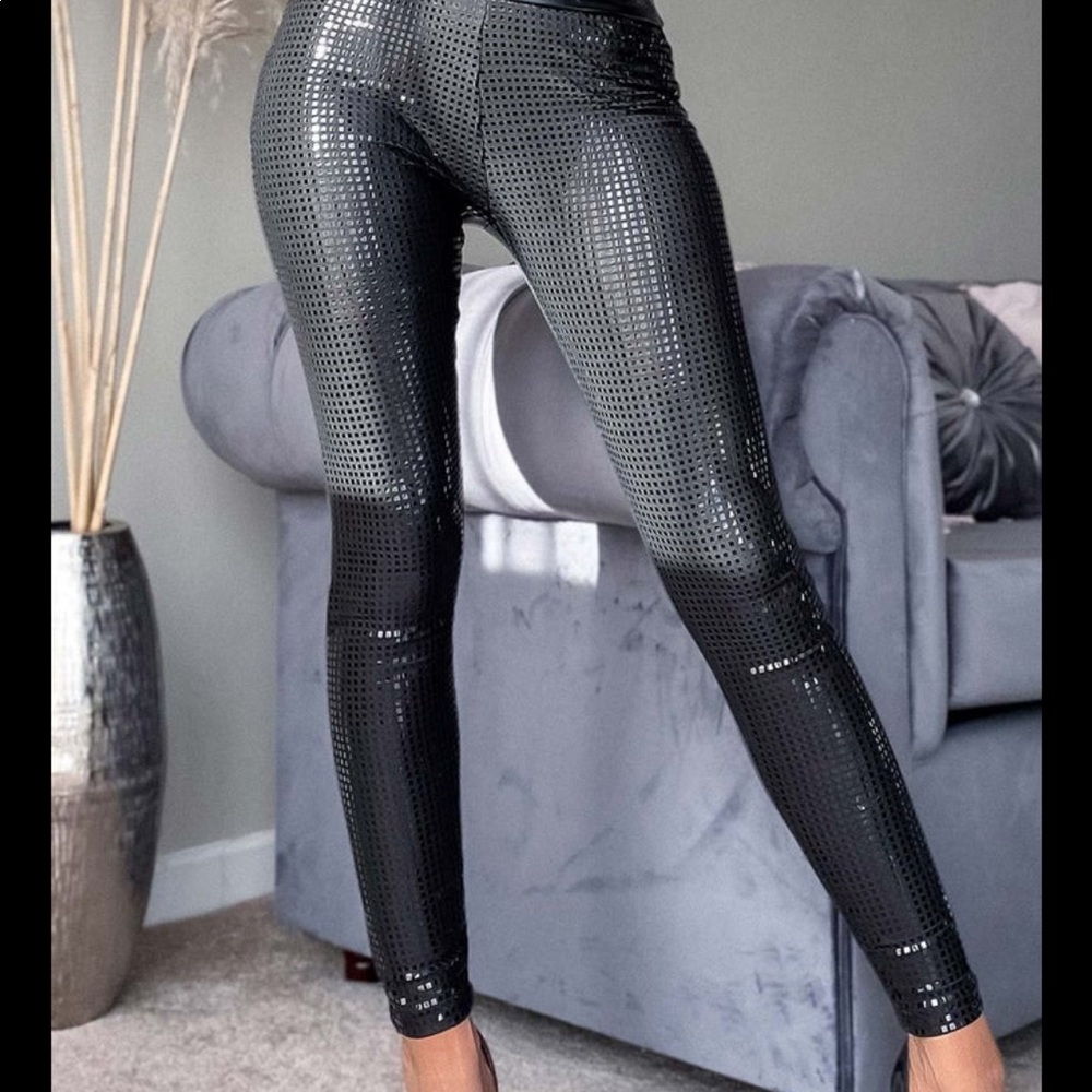 Leatherette Sparkle Tights